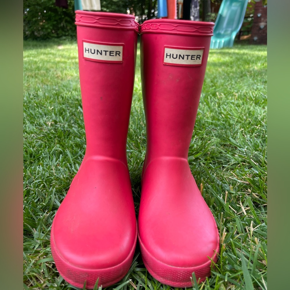 Hunter Kids Pink Rain Boots